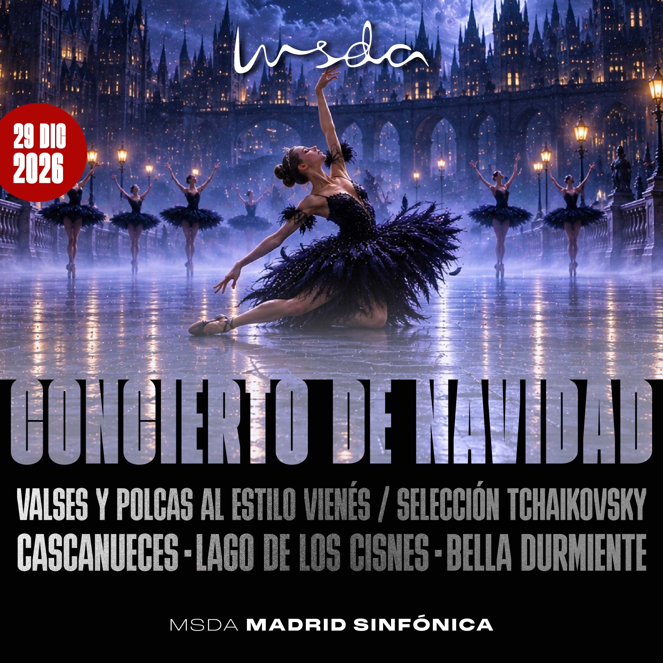 Concierto de Navidad de Madrid Sinfónica. Tchaikovsky y Strauss. 29 de diciembre de 2026.