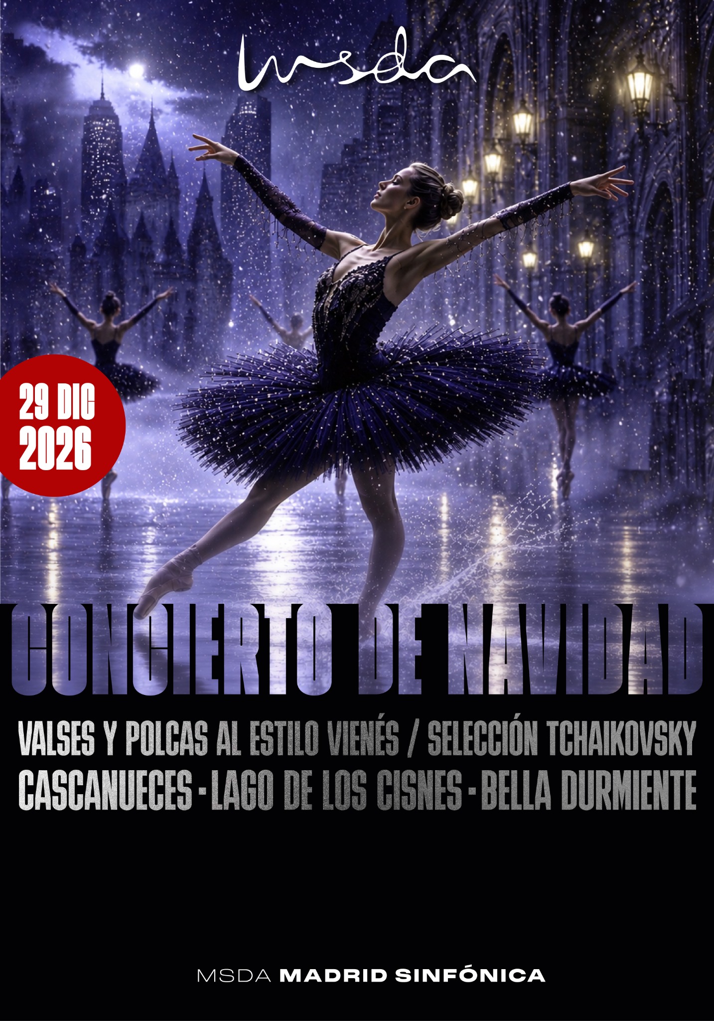 Concierto de Navidad de Madrid Sinfónica. Tchaikovsky y Strauss. 29 de diciembre de 2026.